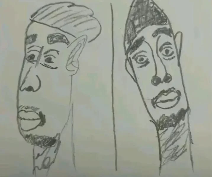 A fan-made pencil sketch interpretation of the Flight Pattern Recognition meme.