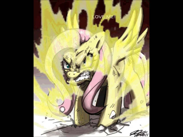'Super Flutterrage' fan animation depicting the pegasus's rage manifesting as a Dragon Ball Z-style transformation.