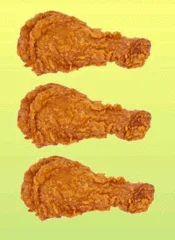 Commercial food photography style characteristic of food porn.