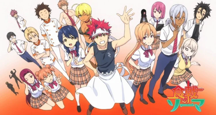 Promotional key visual featuring the main cast of Food Wars! Shokugeki no Soma.