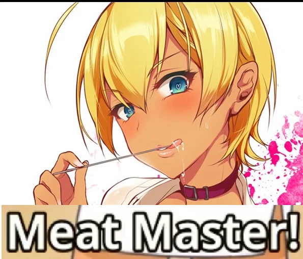 Fan-made "Meat Master!" graphic featuring Ikumi Mito, one of the show's early rivals known for her signature meat dishes.