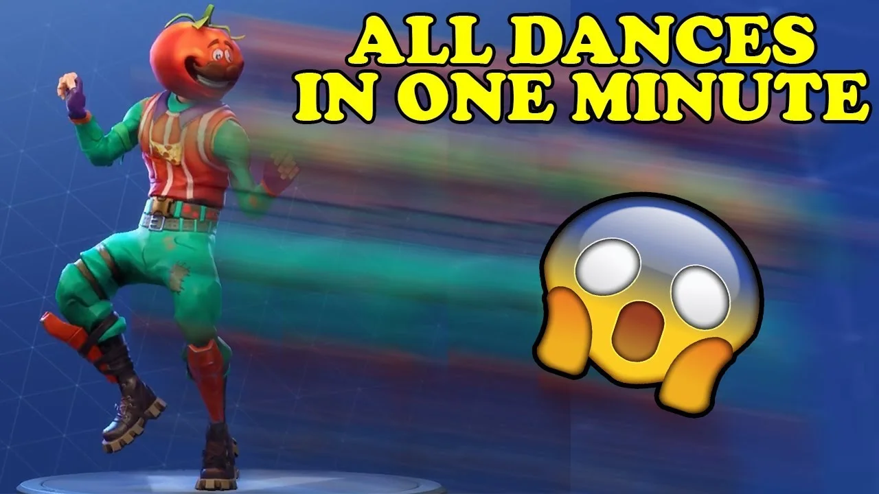 References speedrun-style videos compiling multiple dance emotes.