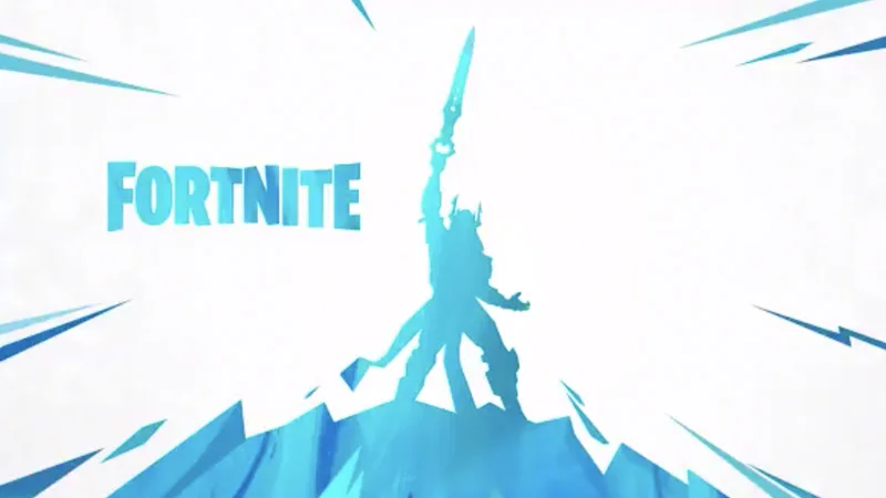 Official Fortnite promotional art for the Infinity Blade Mythic weapon, introduced in December 2018.