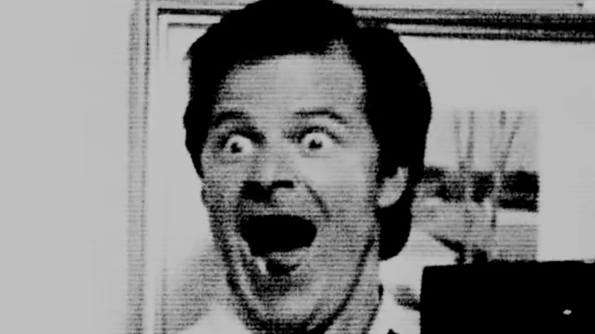 The signature Frank Heffley 'schizophrenia' reaction shot — a distorted, wide-eyed screaming face used as the meme's core template image.