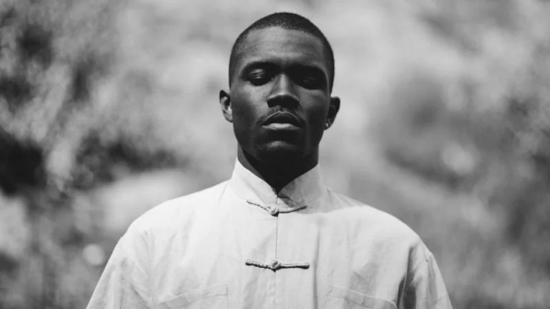 Frank Ocean in a well-known black-and-white promotional portrait often associated with his Channel Orange era.
