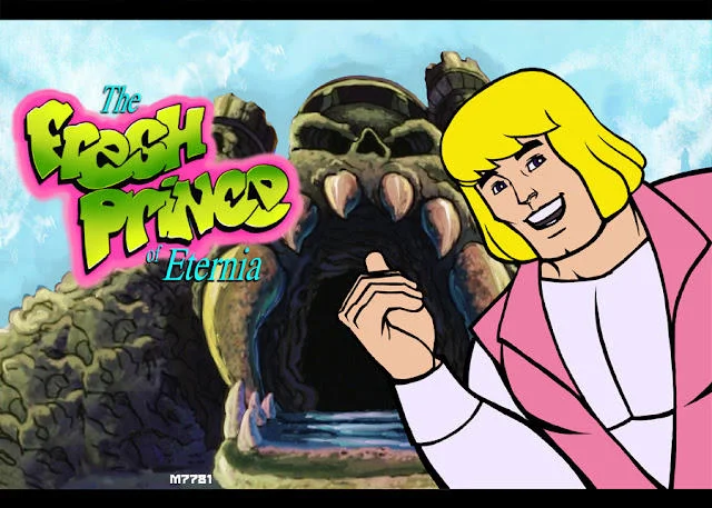 A popular crossover remix mashing up the Fresh Prince of Bel-Air branding with He-Man and the Masters of the Universe, retitled 'The Fresh Prince of Eternia.'