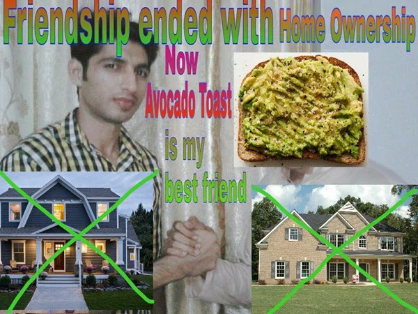 Lifestyle variation features avocado toast imagery.