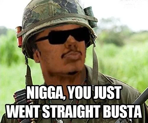 A photoshopped variant of the meme swapping the punchline for 'straight busta.'