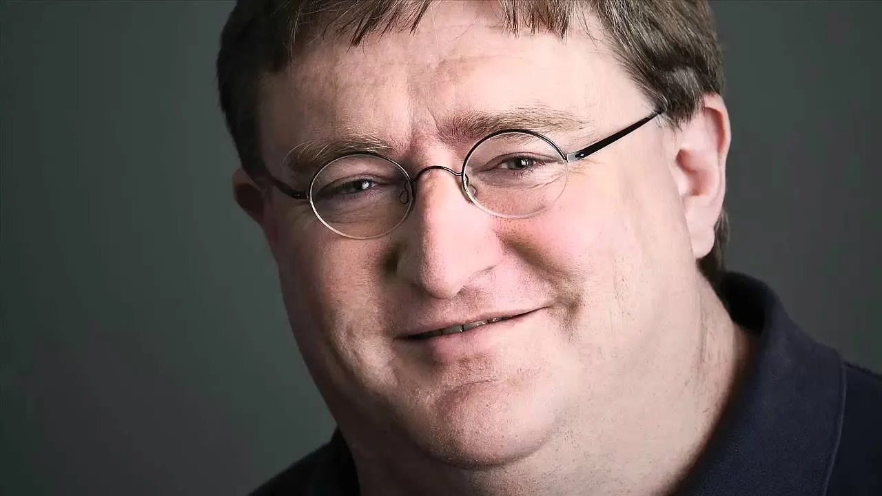 Gabe Newell, co-founder and president of Valve Corporation, in a widely circulated close-up portrait.
