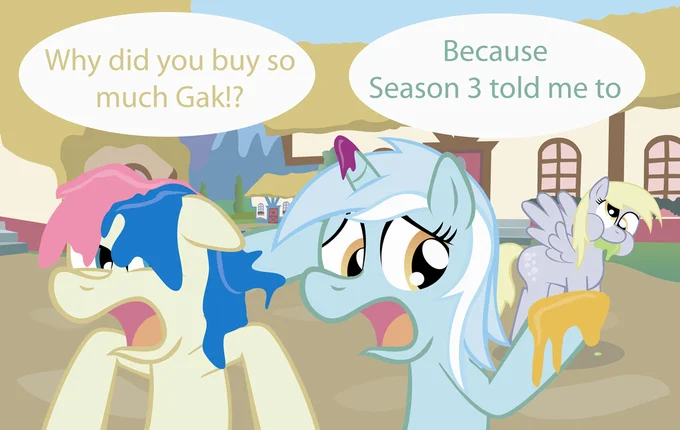 A My Little Pony fan comic tying the Gak fascination to the show's third season.