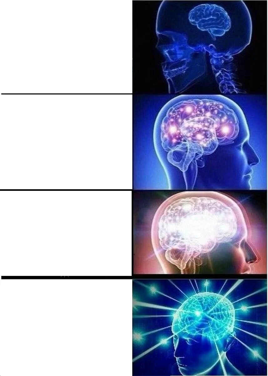 Blue cosmic Galaxy Brain template.