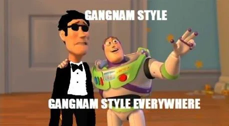 Toy Story characters dancing Gangnam Style.