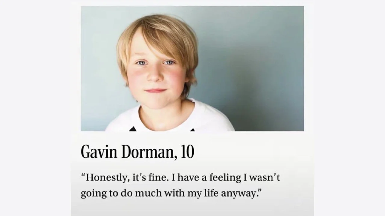 The original Onion-style profile of Gavin Dorman, 10, that became the basis for the meme.