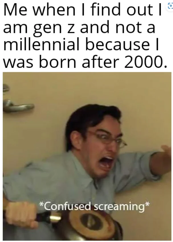 Reaction to discovering generational classification.