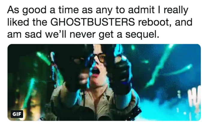 Jason Reitman's 2019 tweet revealing his direction of a new Ghostbusters film set in the original film's universe.