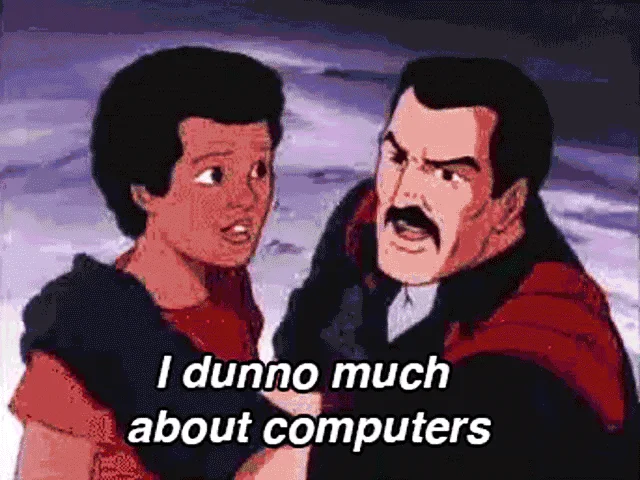 A screenshot from the notorious 'Computer Slaughter' G.I. Joe PSA parody redub that helped popularize the meme.