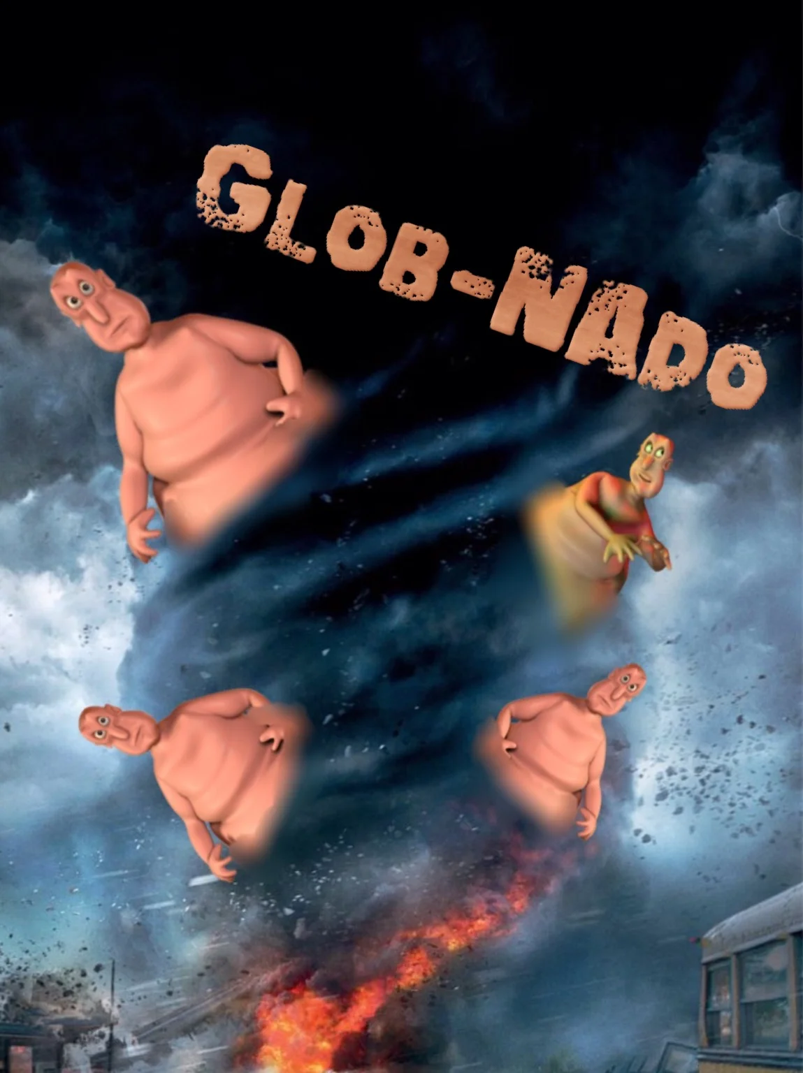 'Glob-Nado' - a Sharknado parody poster featuring the Globglogabgalab