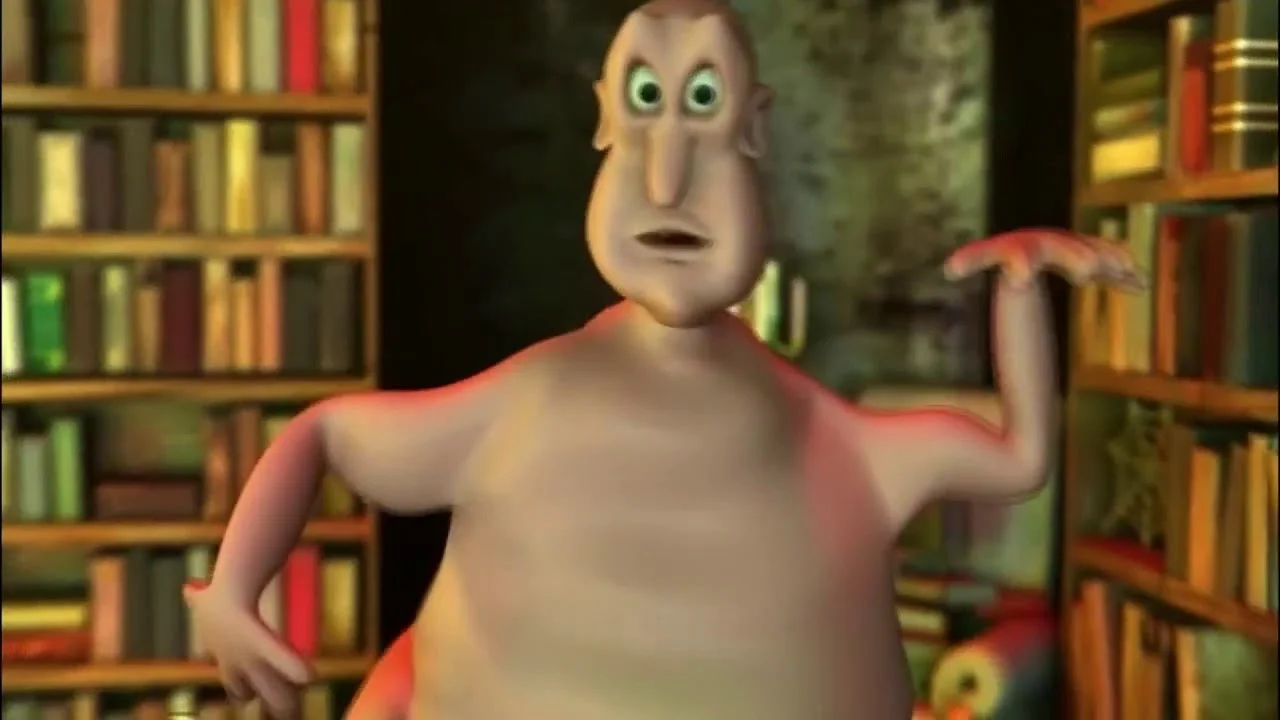 The Globglogabgalab character from Strawinsky and the Mysterious House (2012)