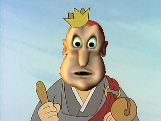 A similar blob-bodied character from another animated work