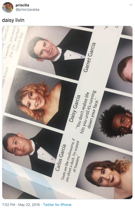Garcia senior quote yearbook.