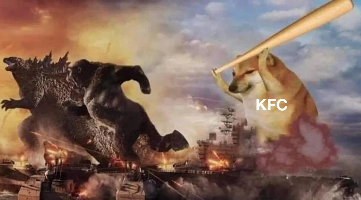 Godzilla Kong battle clash.