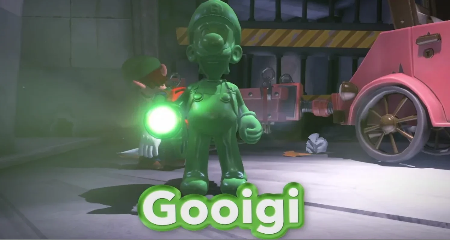 The official reveal of Gooigi, the gelatinous green clone of Luigi introduced in Luigi's Mansion 3.
