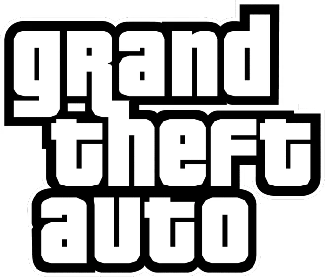 The stylized 'Grand Theft Auto' block-letter logo used across the franchise's branding.