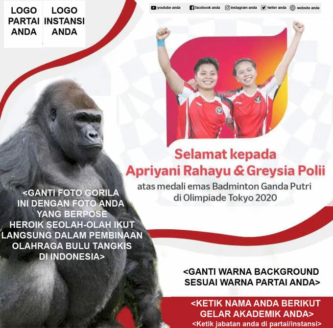 Gorilla vacation package parody.