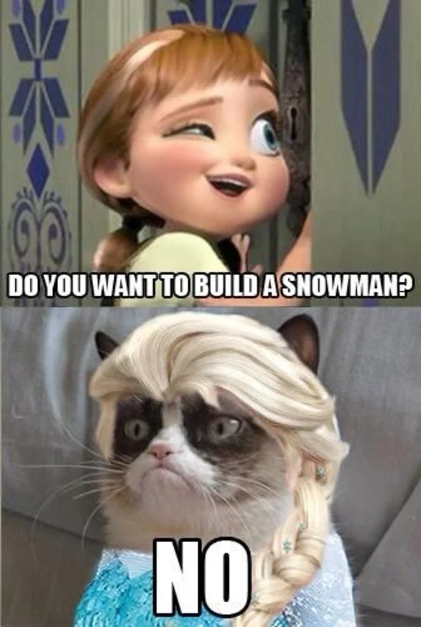 Frozen snowman crossover.