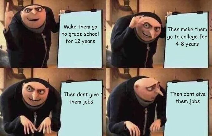 Education system plan meme.