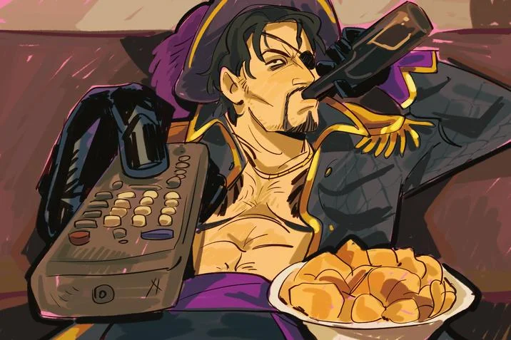 Anime pirate redraw.