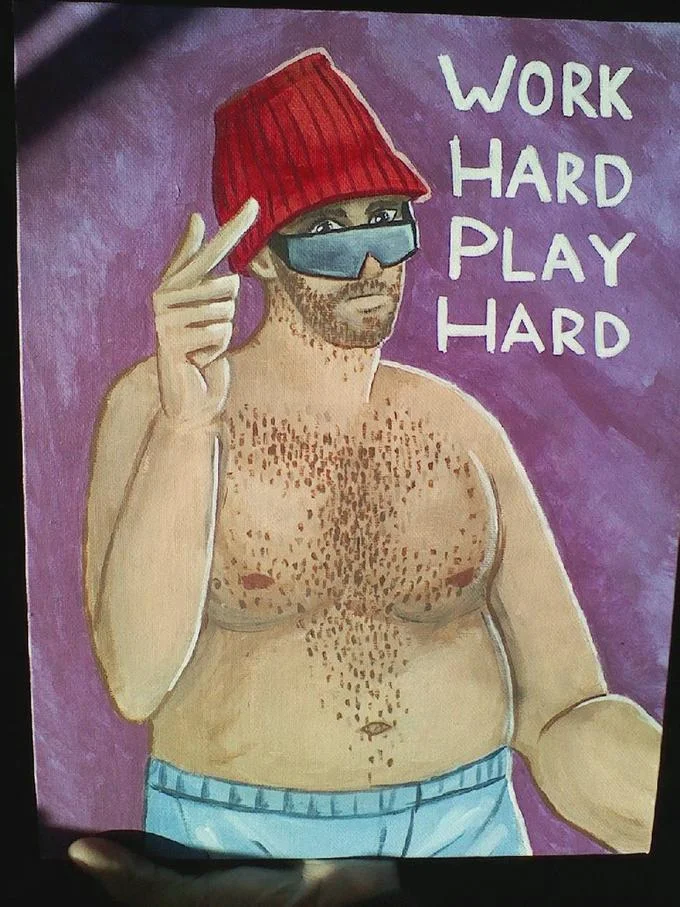Fan-made pencil portrait of Ethan Klein, showcasing the affectionate fan community around h3h3productions.