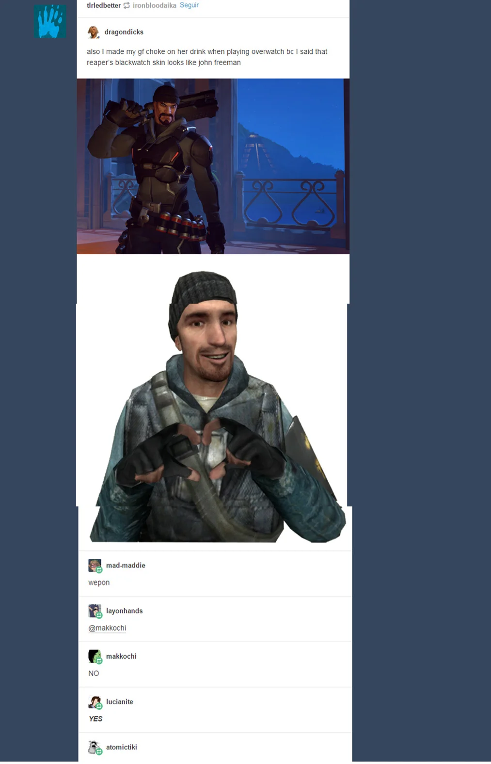 Fan art depicting John Freeman immortalized as a golden statue, riffing on the machinima's misspelled tagline 'Saver of Humens.'