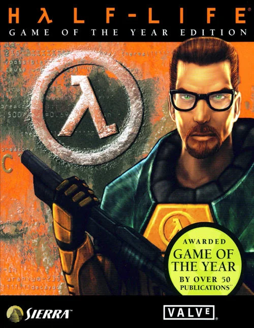 The Game of the Year Edition box art for the original Half-Life (1998), which won over 50 publication awards.