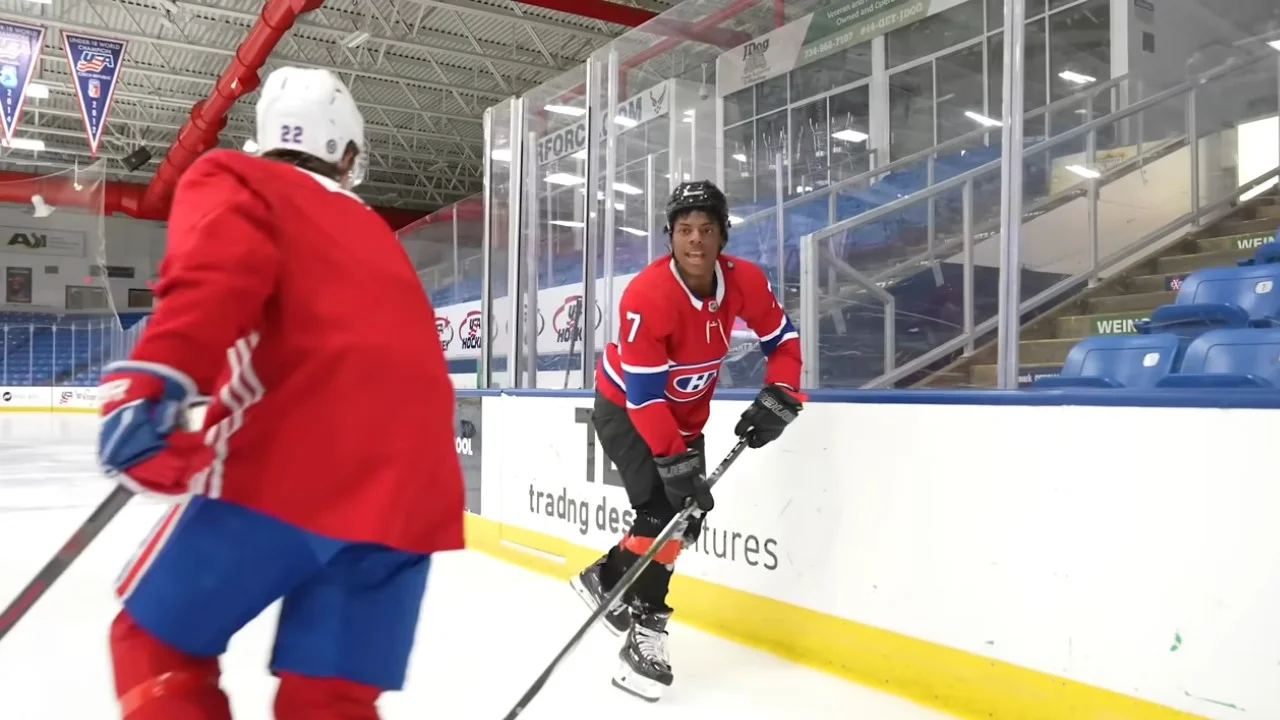 Ivan Demidov at Montreal Canadiens development camp, the source of the 'Happy Day Ronaldo Day' viral moment.