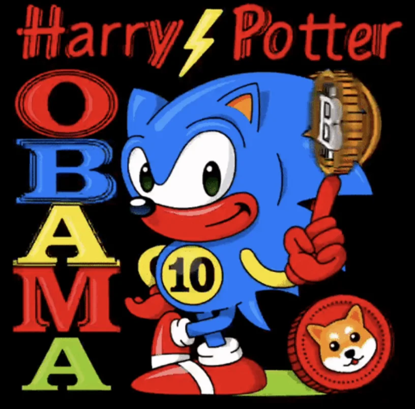 HarryPotterObamaSonic10Inu: colorful graphic illustration.