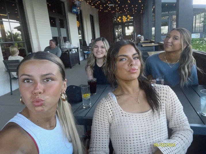 Hailey Welch (the Hawk Tuah girl) with the friends who accompanied her on the Nashville night out.
