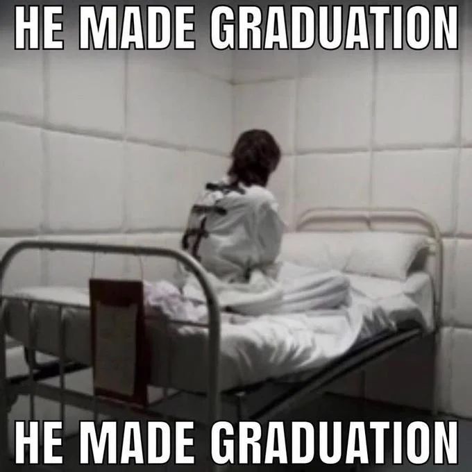 An October 2022 tweet using the 'he made graduation' phrase to dismiss controversy around Kanye West's White Lives Matter shirt.