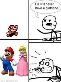 Mario video game character adaptation of the meme template.