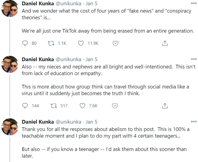 Kunka's analysis of Helen Keller denial as misinformation phenomenon.