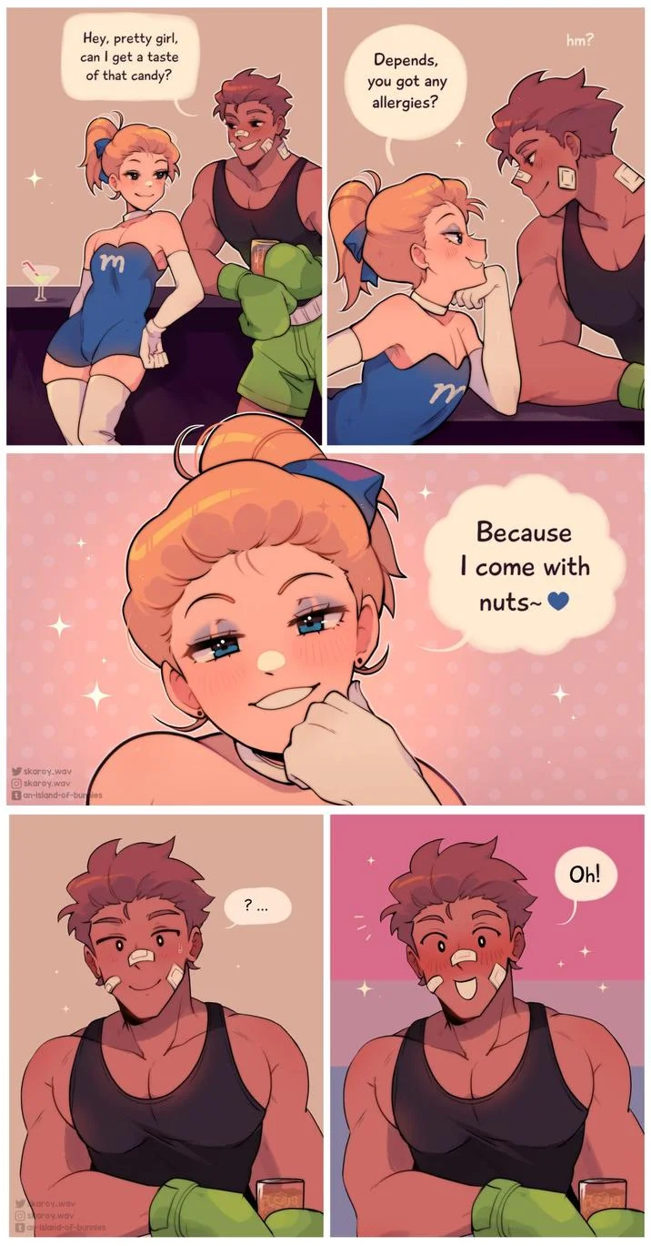 The canonical original webcomic by @skaroy_wav with bisexuality punchline.