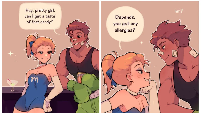 Teaser version of the original comic with setup but no punchline.