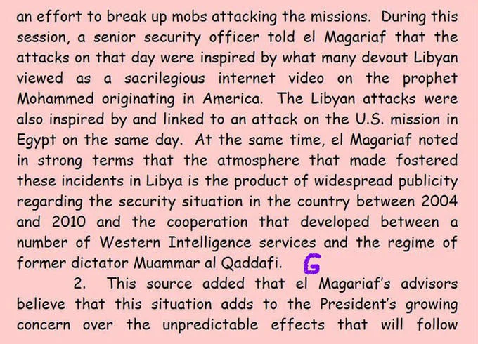 The continuation of the leaked Blumenthal memo that surfaced during the Clinton email server controversy.