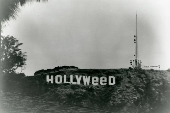 In 1976, artist Danny Finegood altered the Hollywood sign to read 'HOLLYWEED' to celebrate the passage of California's marijuana decriminalization law.