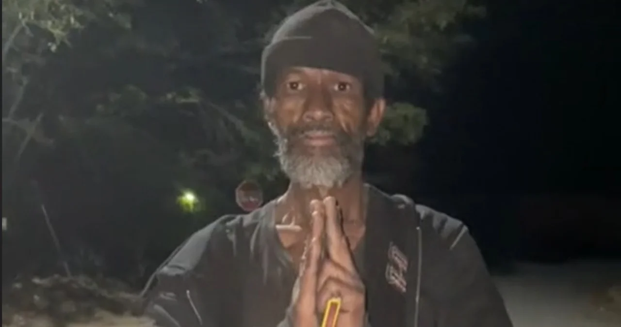 A still from the viral video that spawned the 'Homeless Man Doing Kung Fu' meme.