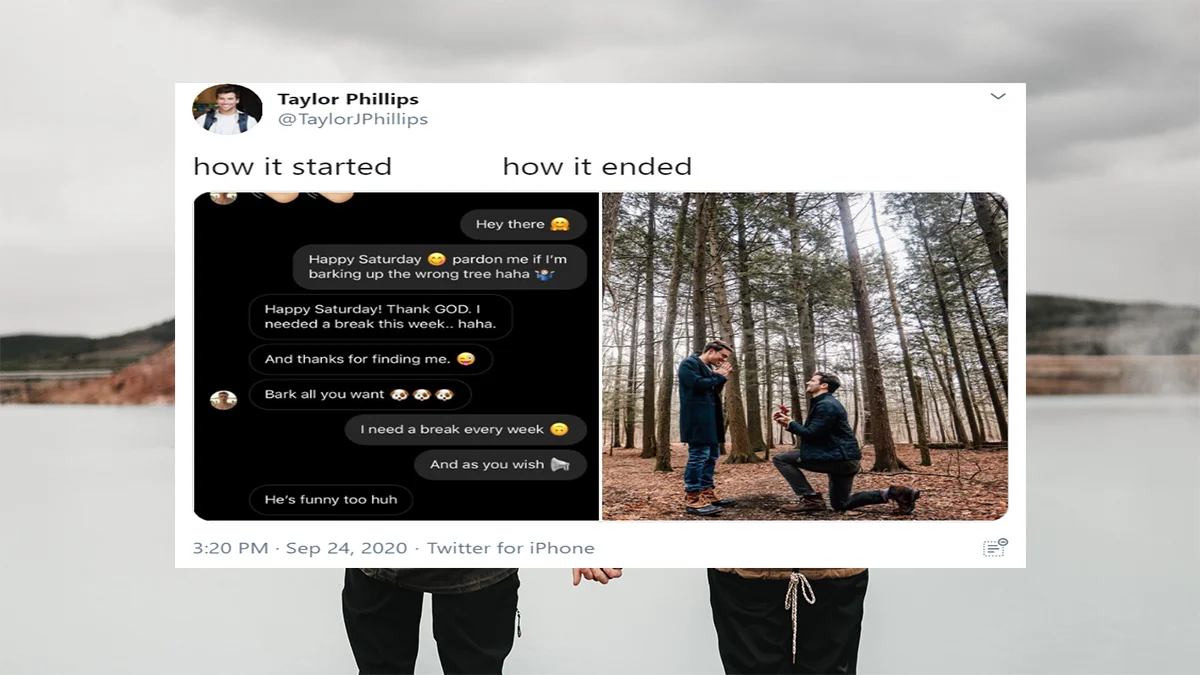 The emotional core of the How It Started vs How It's Going format.