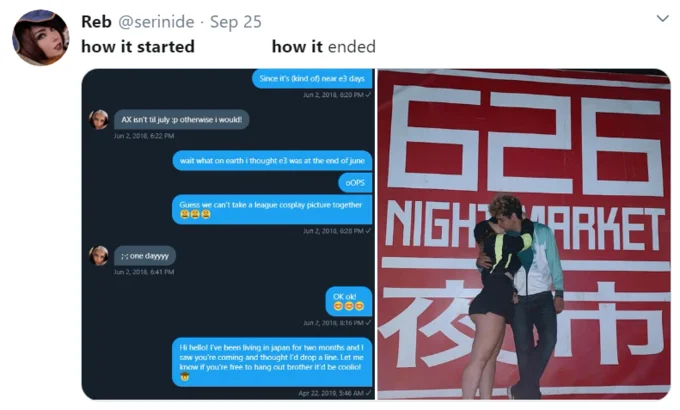 Text-based narrative progression demonstrating the meme format.