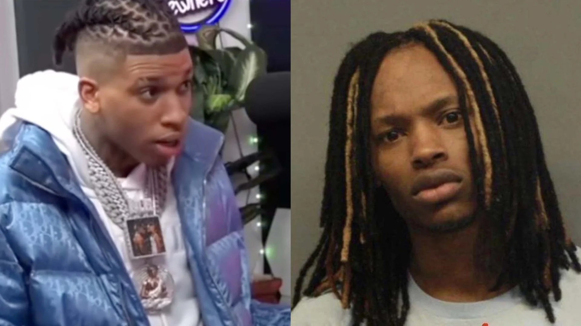 The viral image pairing a commentary reaction with King Von's 2012 mugshot that sparked the 'How King Von Was Moving in 2012' meme.