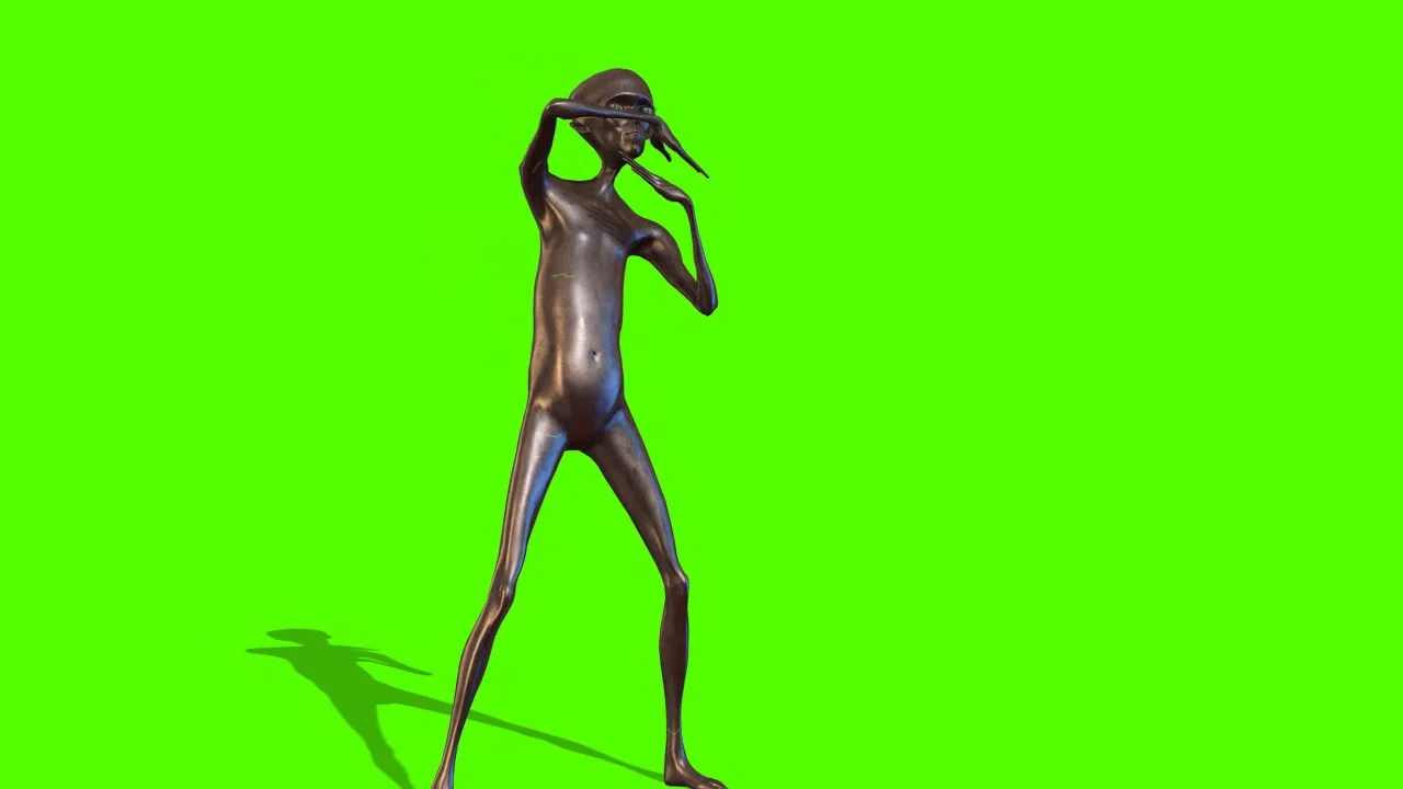 Howard the Alien, the 3D-rendered dancing alien character that became viral as a green-screen meme template.