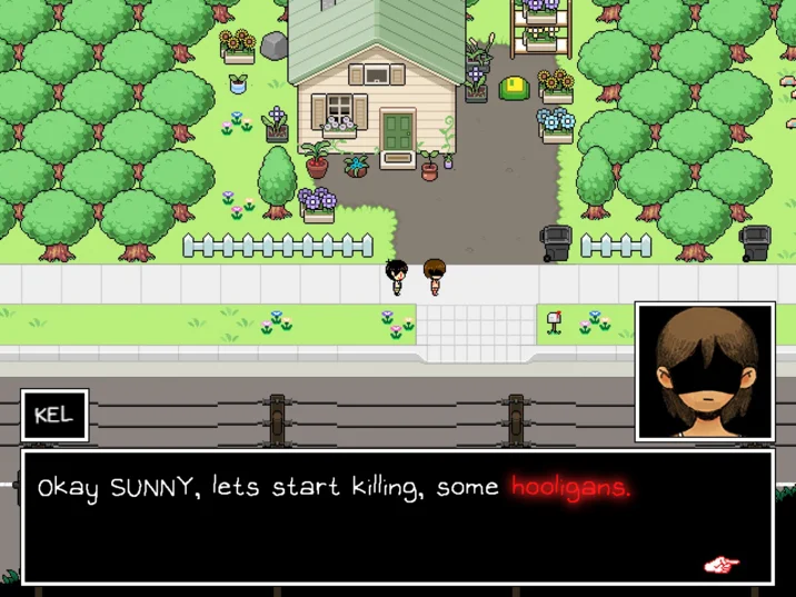 Omori-themed adaptation of the meme featuring Kel and Sunny in Faraway Town.